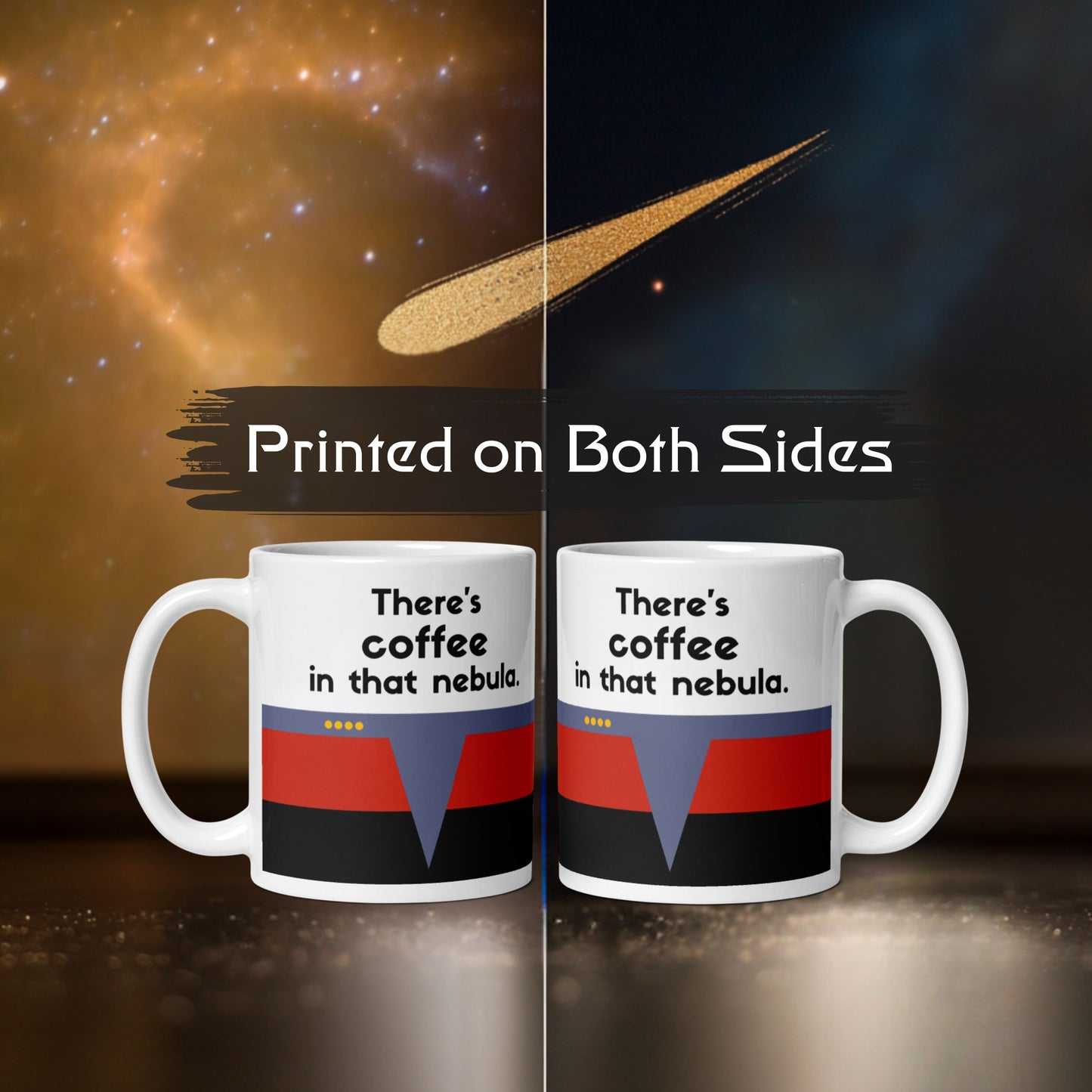 Captain Janeway coffee mug for Star Trek fans, Janeway coffee nebula phrase mug, durable Star Trek Voyager ceramic