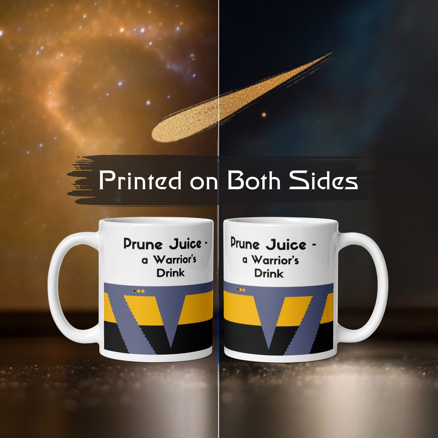 Klingon warrior drink coffee mug, Worf-inspired Trekkie gift, unconventional drink for Starfleet fans
