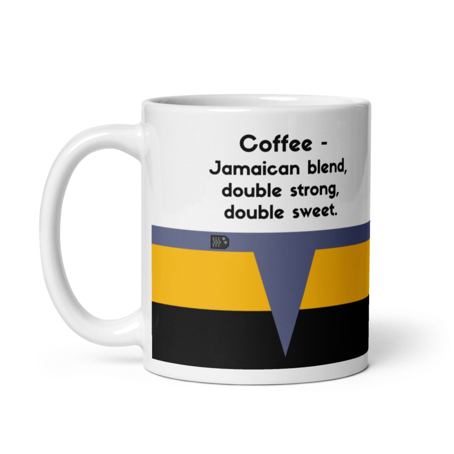 Starfleet Chief Engineer coffee mug, Miles O’Brien coffee order mug, yellow Operations Division stripe mug
