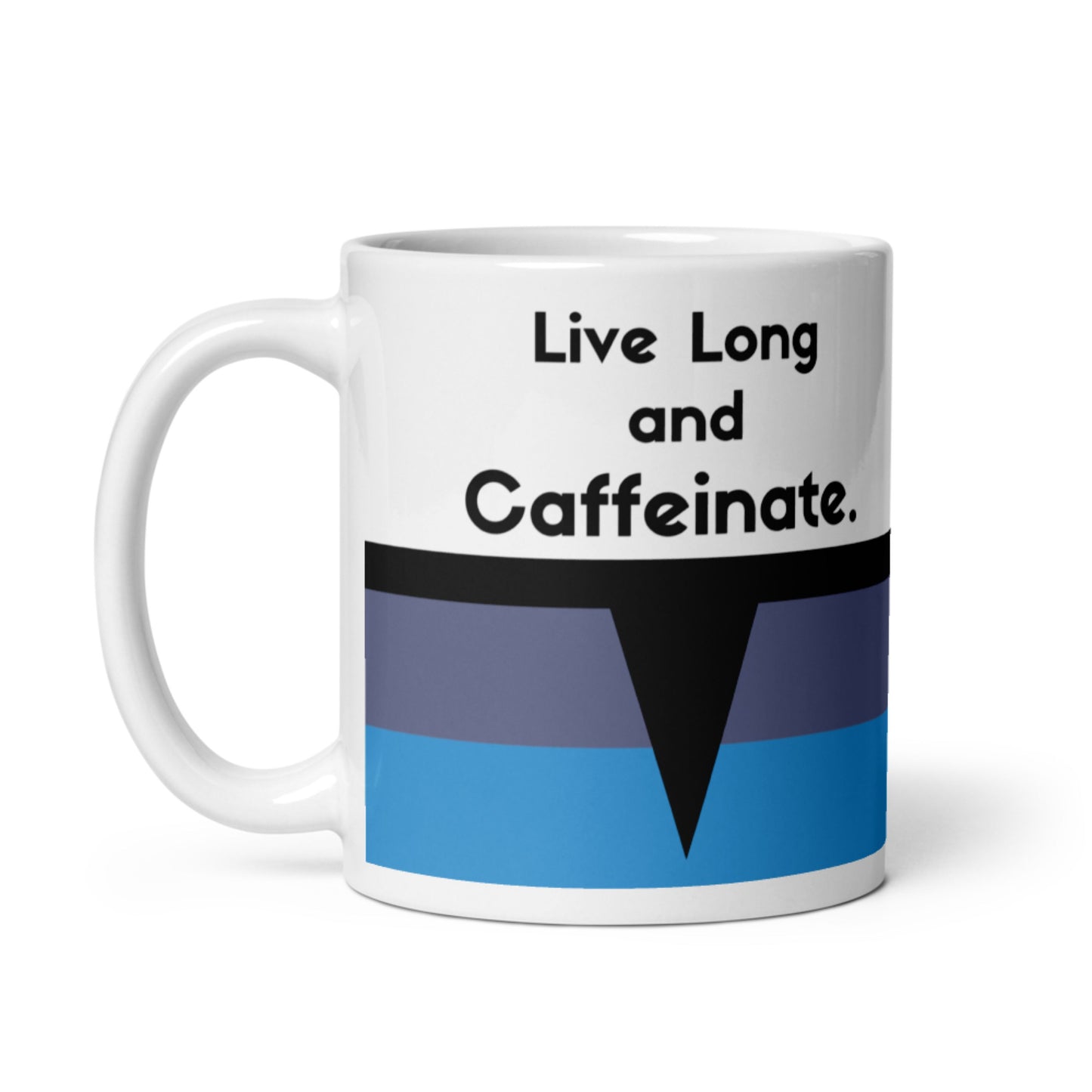 Vulcan coffee mug for logic and caffeine lovers, Spock Starfleet Science Division mug, Trekkie gift for Star Trek TOS fans. "Live Long and Prosper"