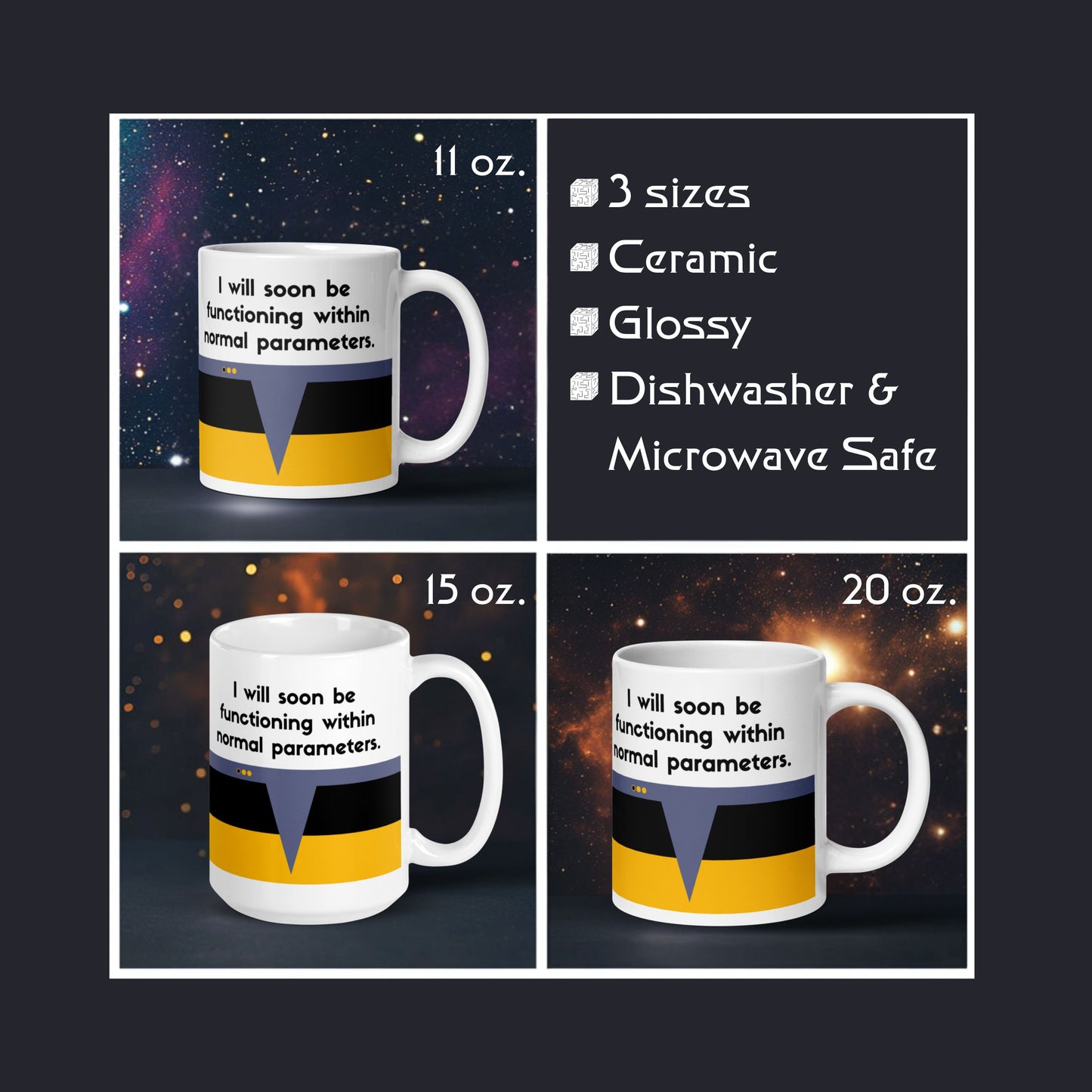 Sci-fi Data quote coffee mug, TNG-inspired coffee mug for Trekkies, Starfleet Operations Division mug for Data fans