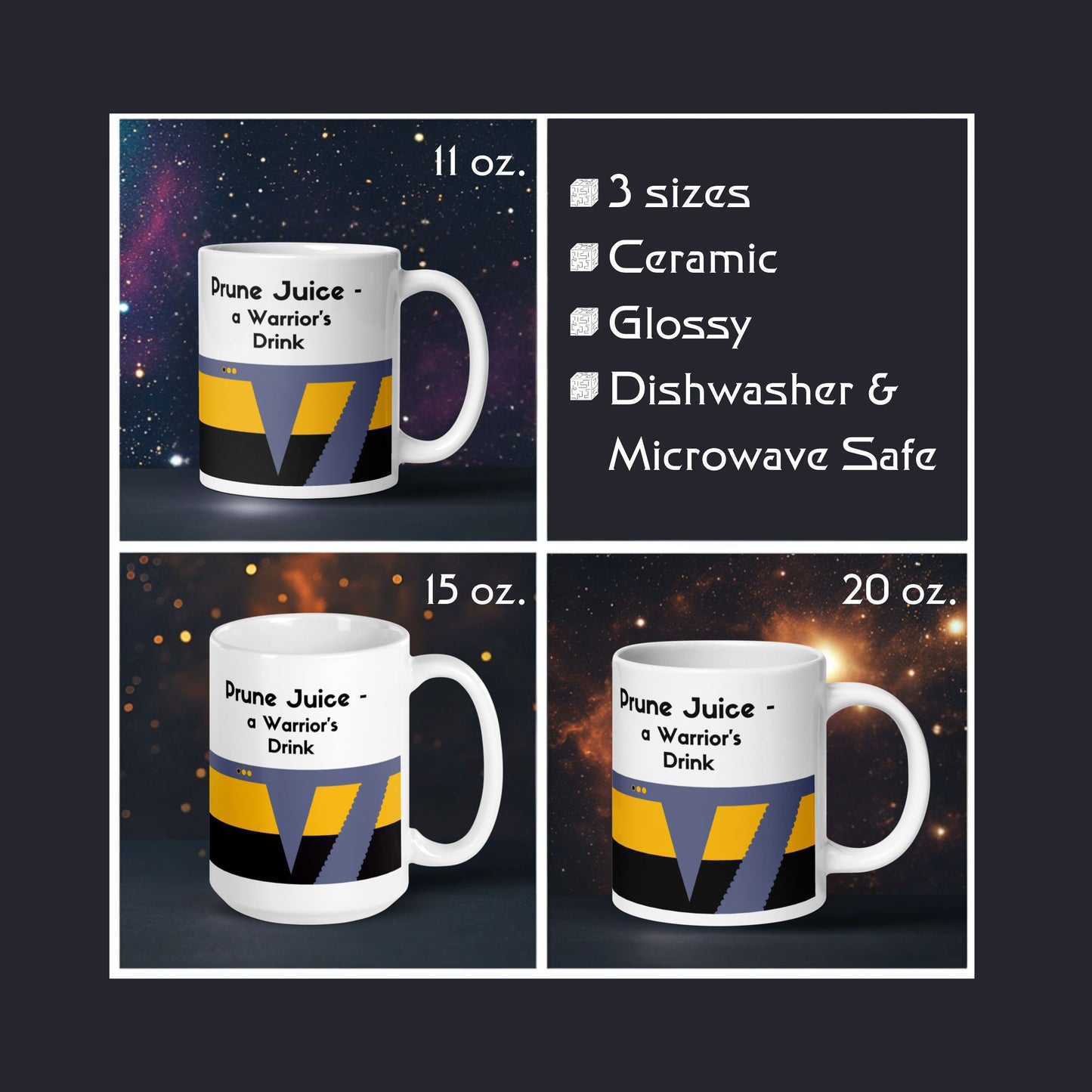 Klingon warrior drink coffee mug, Worf-inspired Trekkie gift, unconventional drink for Starfleet fans