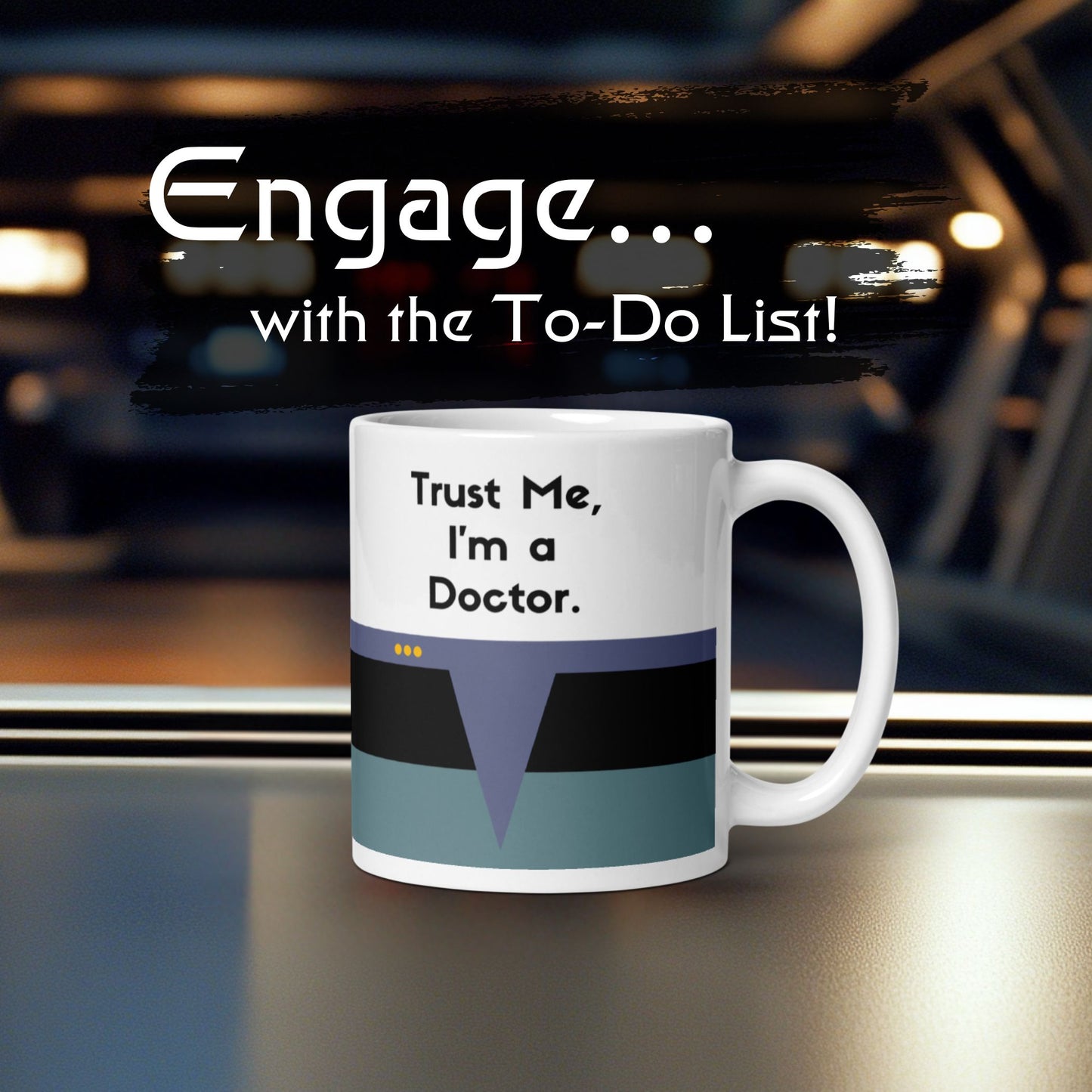 Dr. Crusher Starfleet coffee mug, TNG Chief Medical Officer mug, Trekkie gift for Star Trek fans