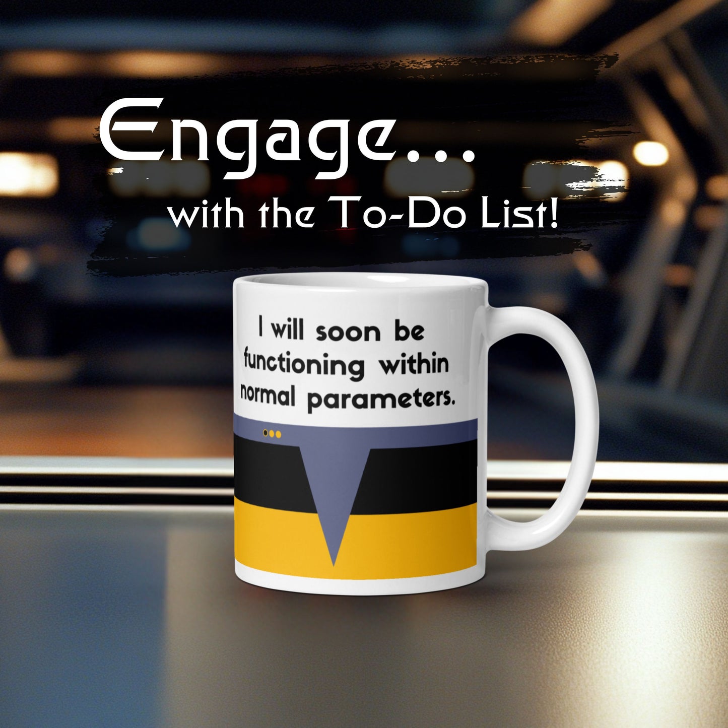 Sci-fi Data quote coffee mug, TNG-inspired coffee mug for Trekkies, Starfleet Operations Division mug for Data fans