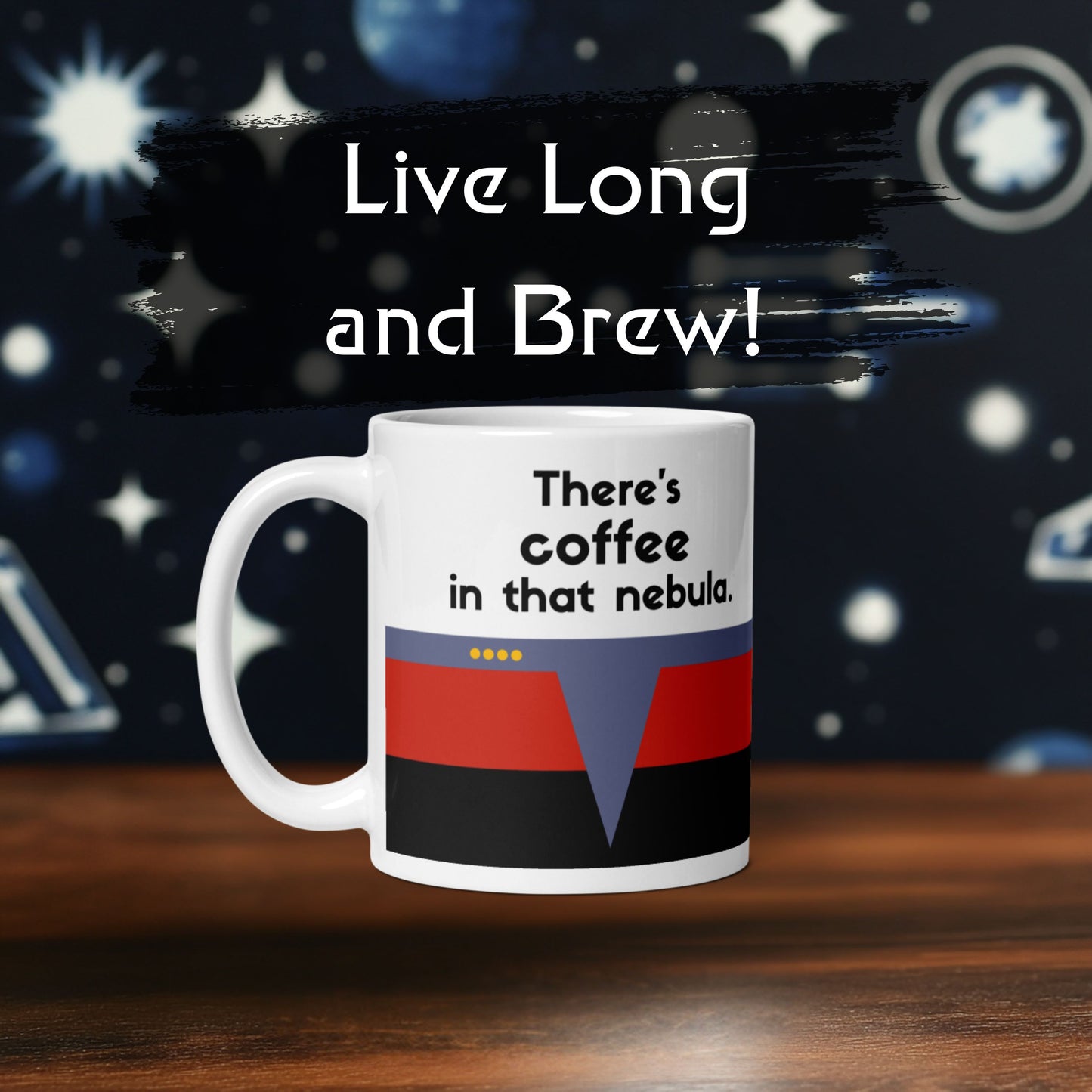 Captain Janeway coffee mug for Star Trek fans, Janeway coffee nebula phrase mug, durable Star Trek Voyager ceramic