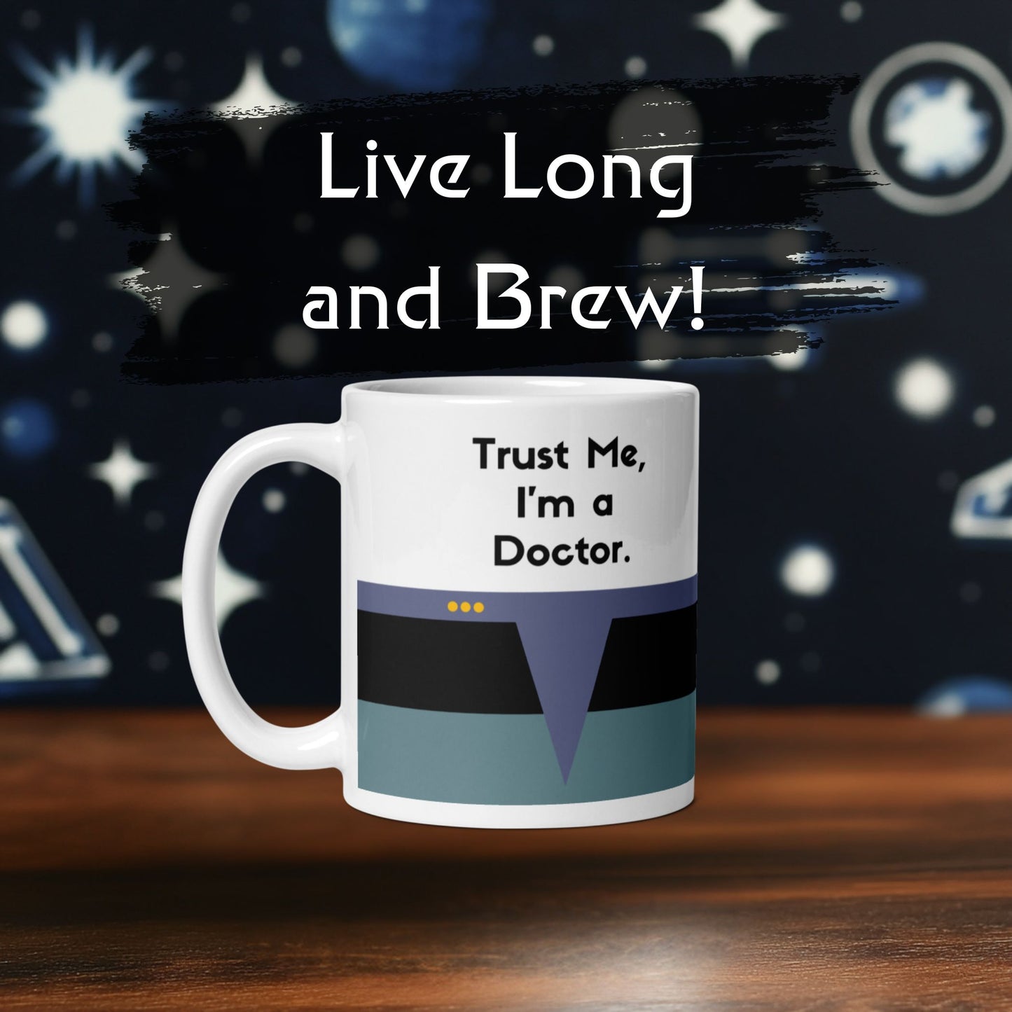 Dr. Crusher Starfleet coffee mug, TNG Chief Medical Officer mug, Trekkie gift for Star Trek fans
