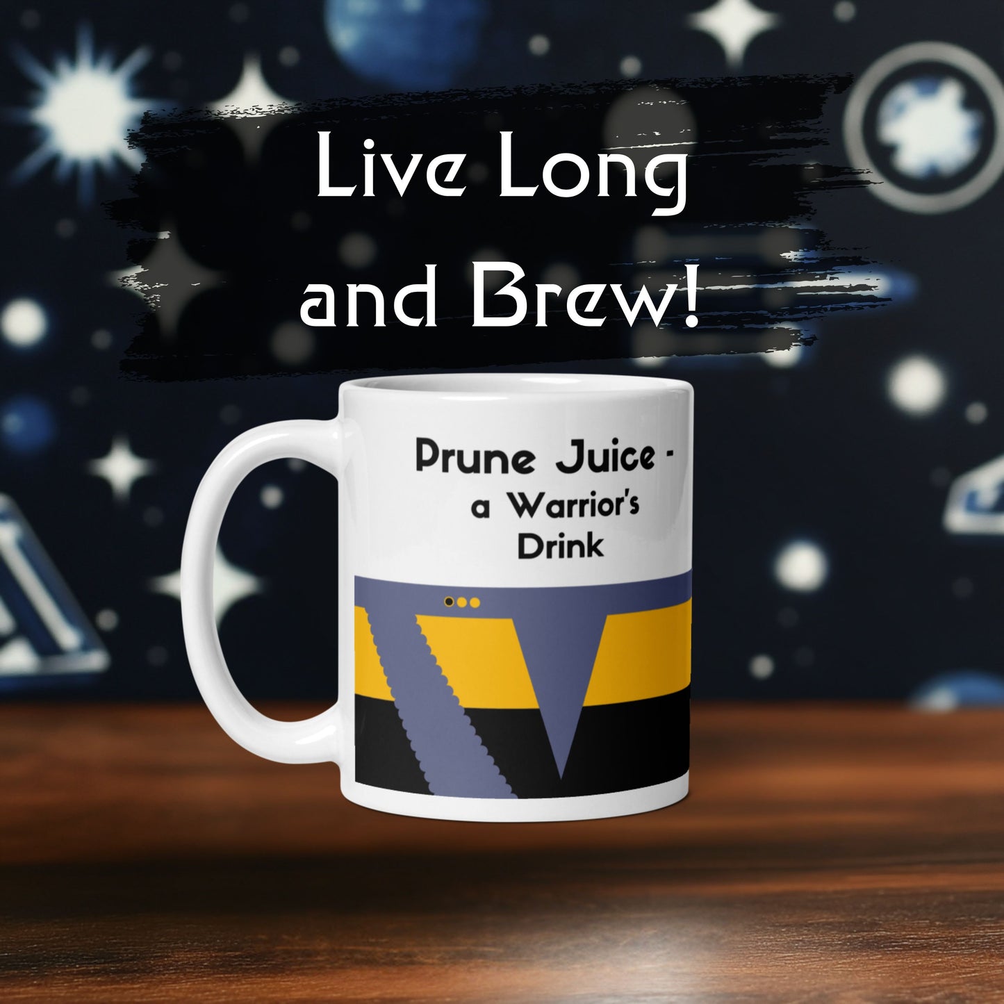 Klingon warrior drink coffee mug, Worf-inspired Trekkie gift, unconventional drink for Starfleet fans