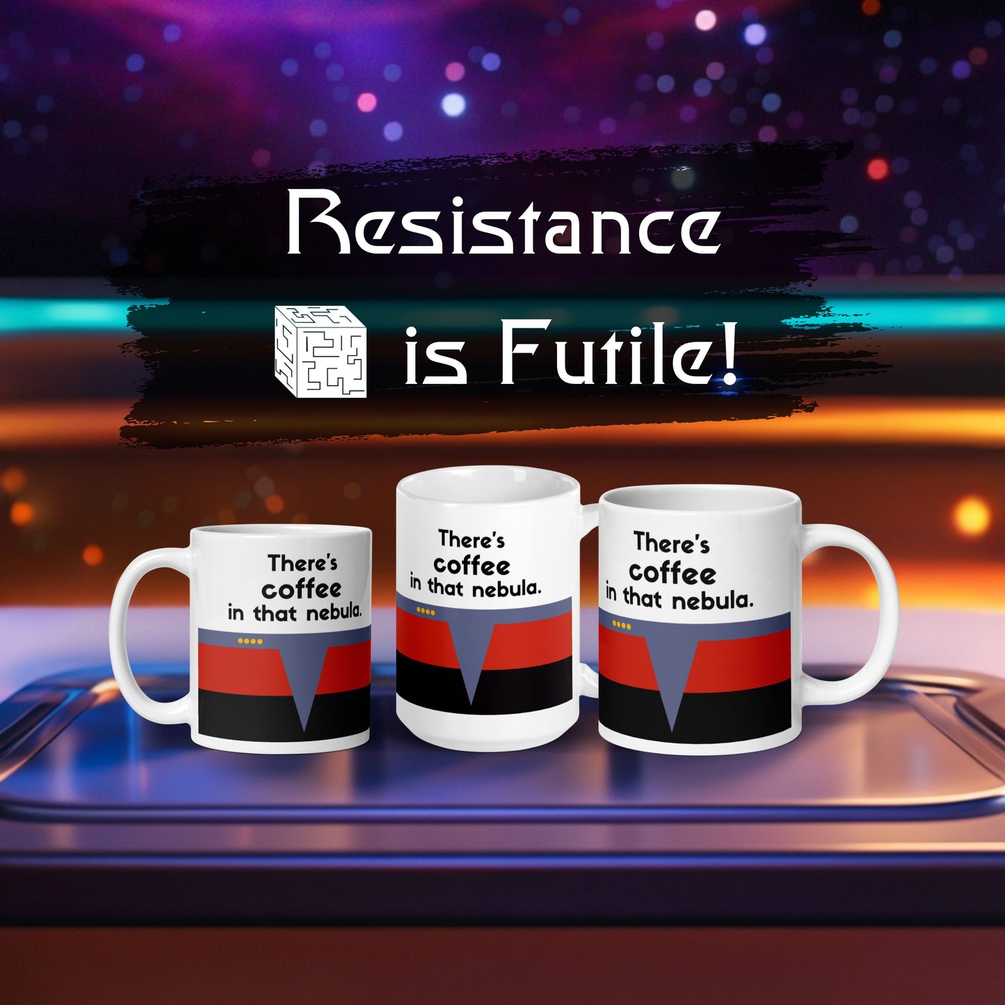 Captain Janeway coffee mug for Star Trek fans, Janeway coffee nebula phrase mug, durable Star Trek Voyager ceramic