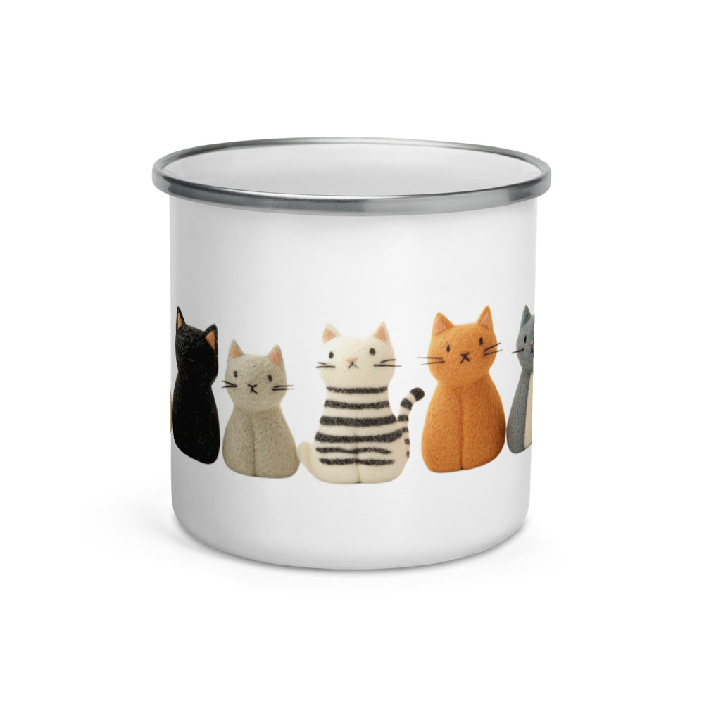 Stylized cat mug for cat lovers