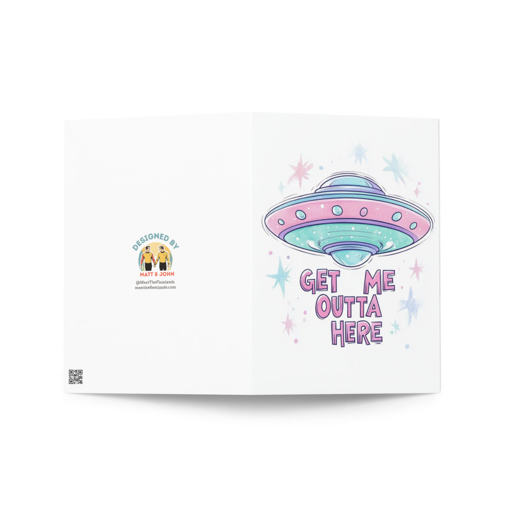 Inside view of the blank greeting card, providing ample space for a personalized message, perfect for sending heartfelt wishes to friends and family.