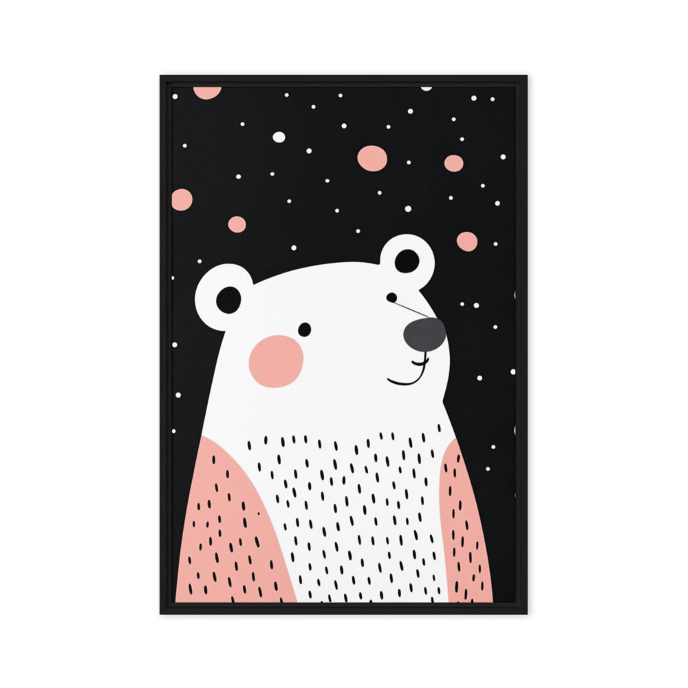 Colorful cartoon bear art print