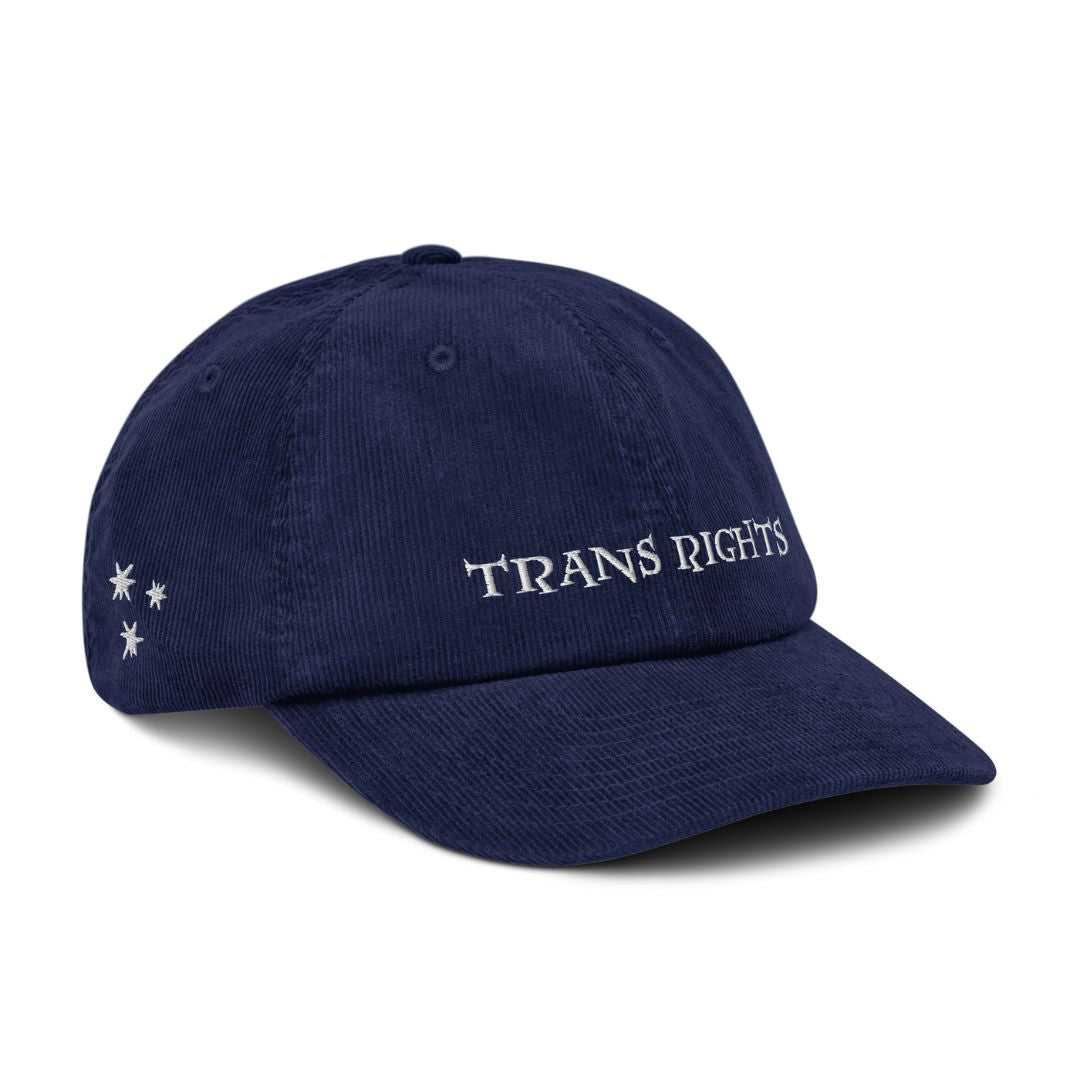 "Trans Rights" – Embroidered Hat for Book Lovers