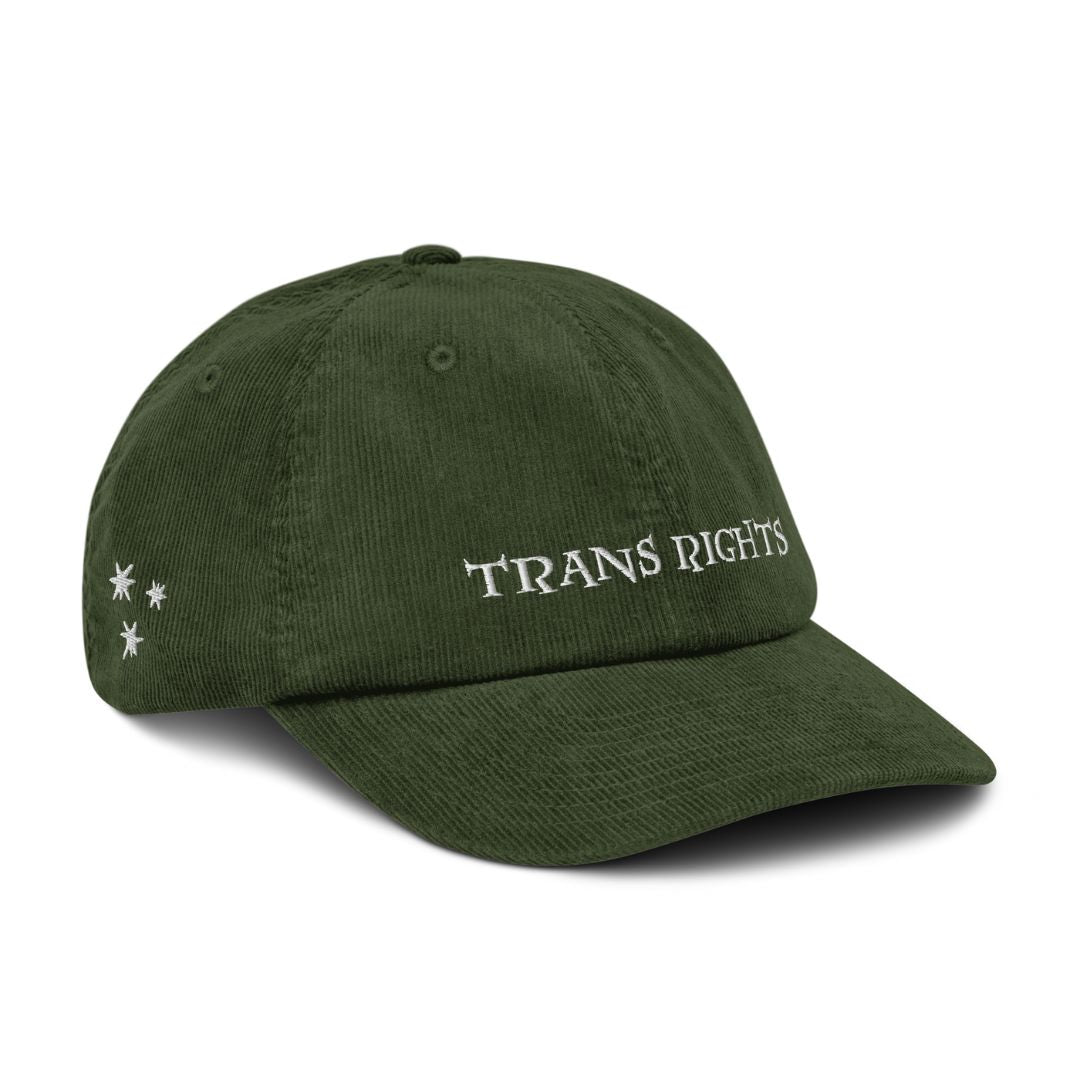 "Trans Rights" – Embroidered Hat for Book Lovers