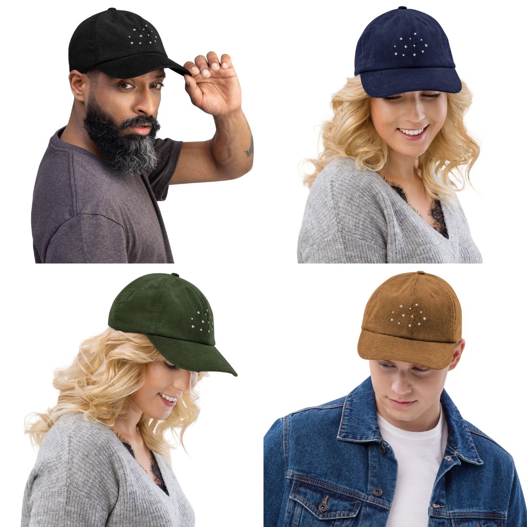 Angled front view of the "Celestial Stars" aesthetic fantasy cap, a must-have for Harry Potter fans.