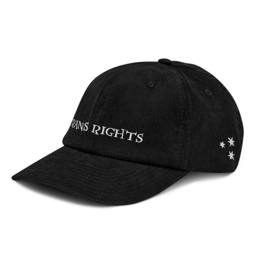 Green "Trans Rights" hat, ideal for queer Slytherins and allies in the wizarding community.