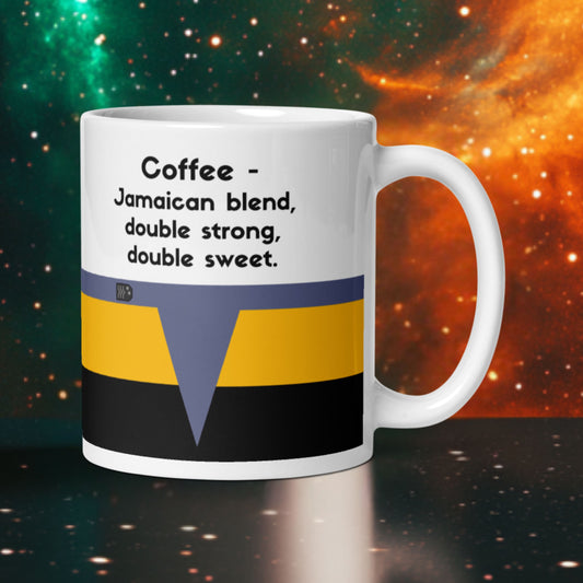 Star Trek "Jamaican Blend, Double Strong, Double Sweet" mug, Chief O’Brien-inspired coffee mug