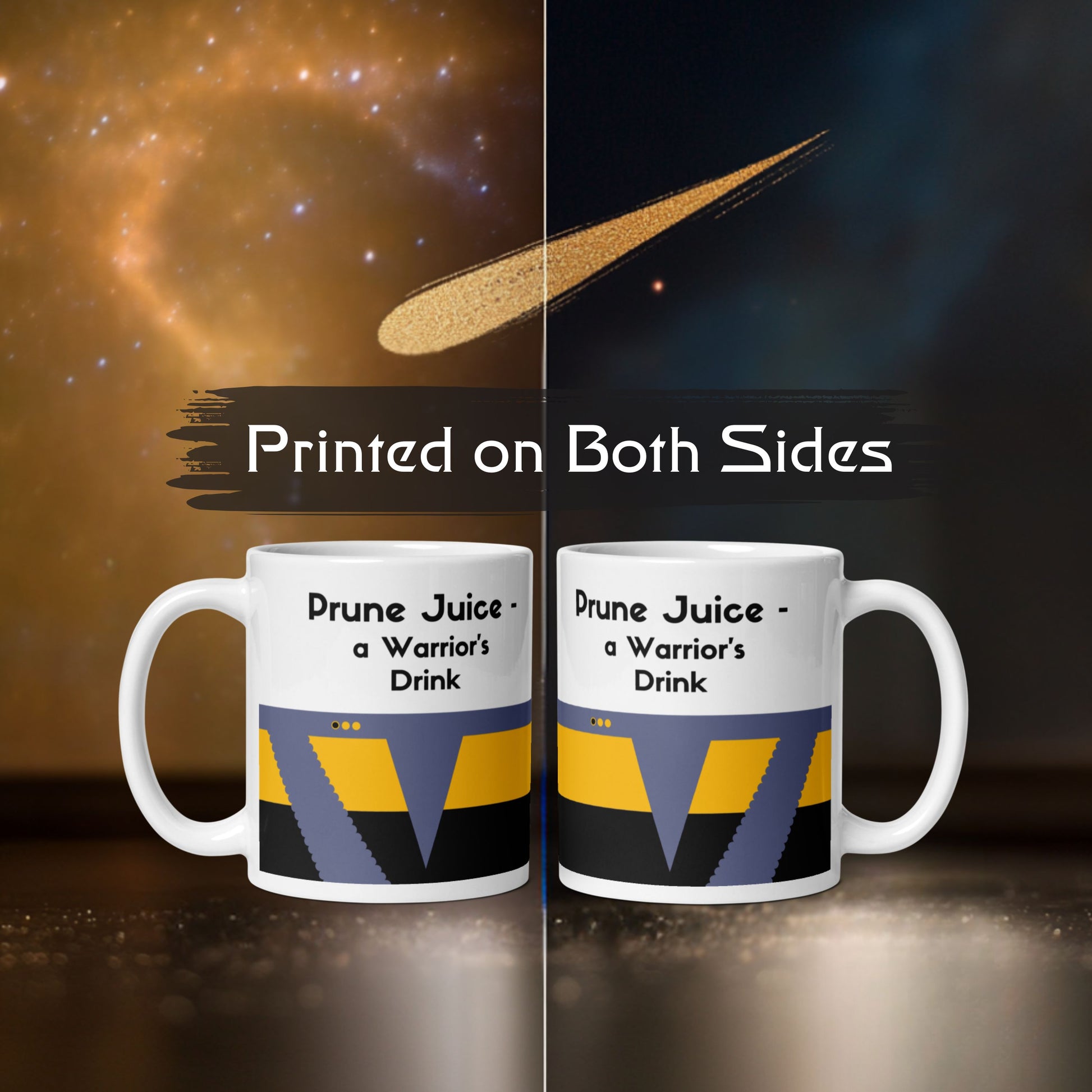Klingon warrior drink coffee mug, Worf-inspired Trekkie gift, unconventional drink for Starfleet fans